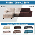 Velvet Stretch L-Shaped Thick Sofa Slipcovers